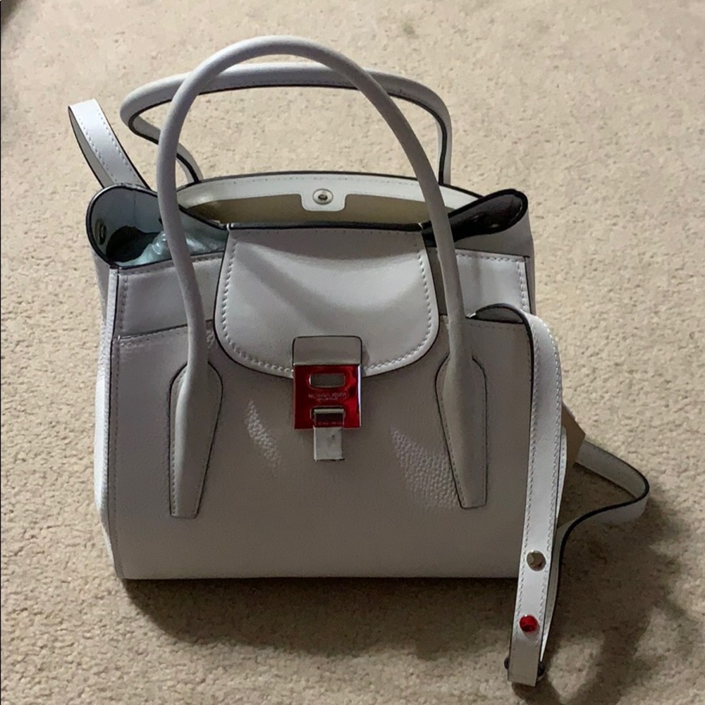 Michael Kors Bancroft Optic White Medium Satchel